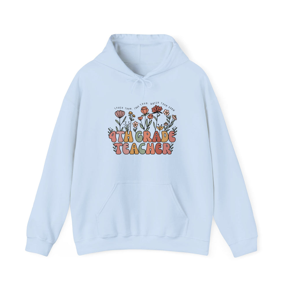 4th Grade Teacher Floral Hoodie