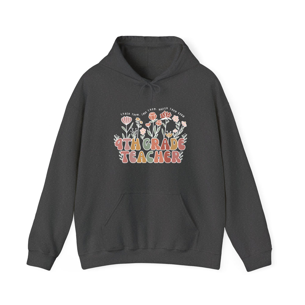4th Grade Teacher Floral Hoodie