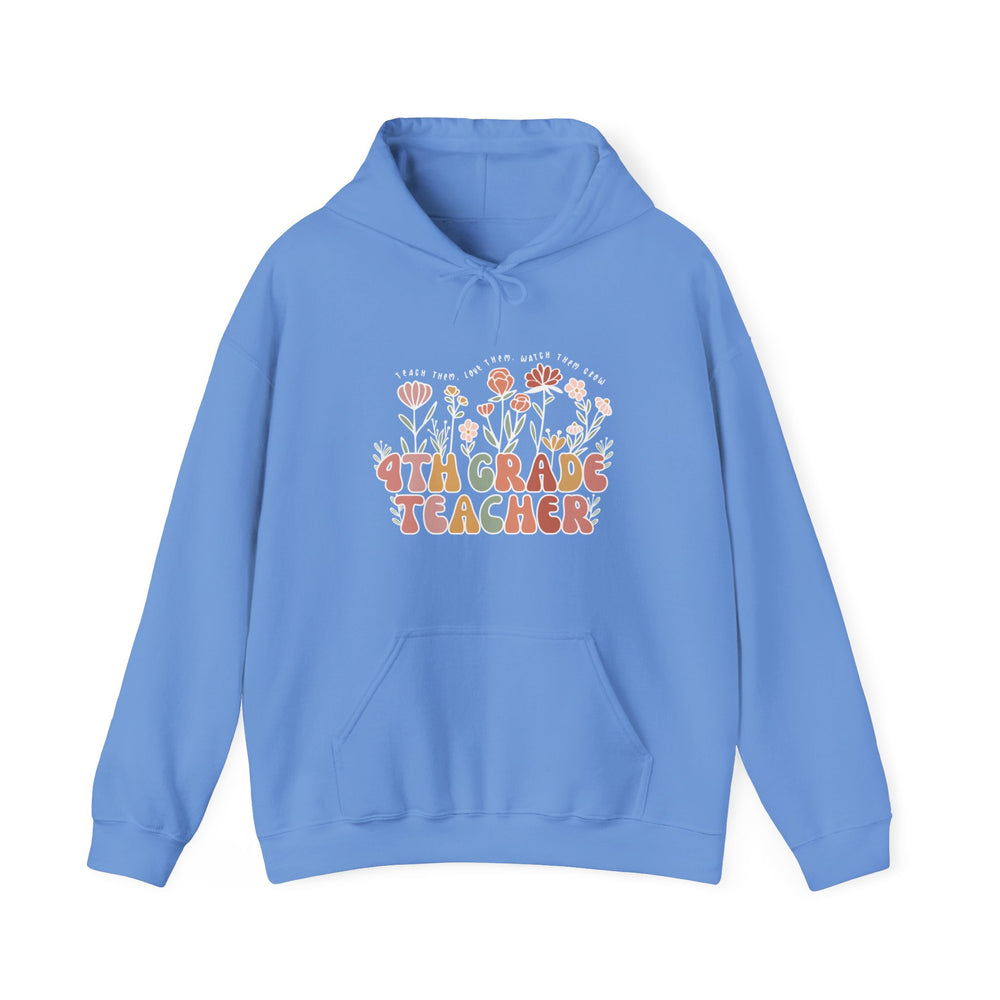 4th Grade Teacher Floral Hoodie