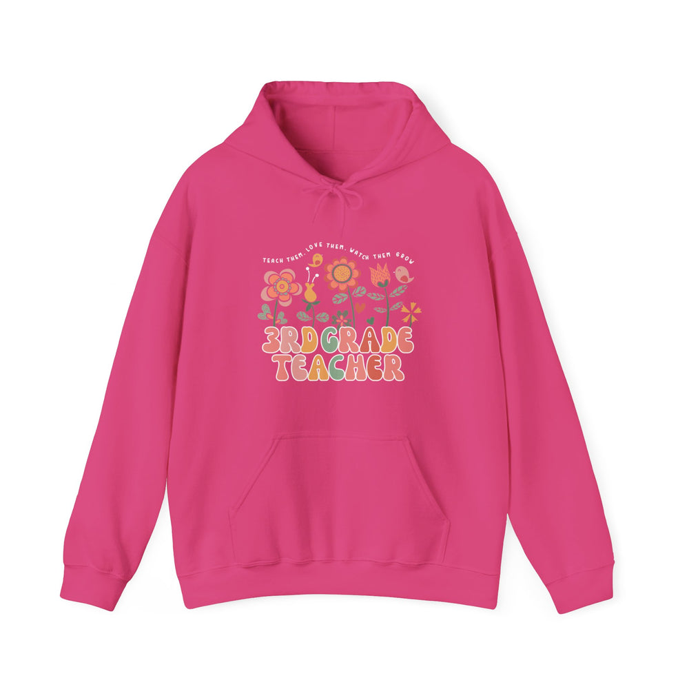 3rd Grade Teacher Floral Hoodie
