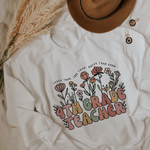 4th Grade Teacher Floral Sweatshirt